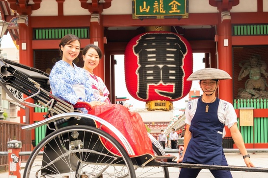 人力車お手軽コース」の体験ギフト。時代屋 所要時間：30分 2人向け