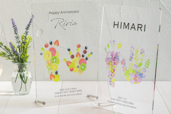 アクリル手形足形アートボード（anyotteアンヨッテ）」をギフトとして