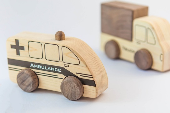 wood world 木製はたらく車 9台セット wood world 木製はたらく車 9台セット